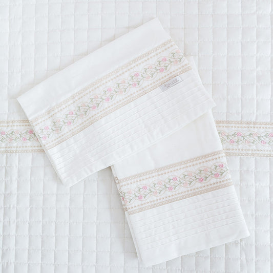 Lençol para Berço Versalhes Cru - 3 peças