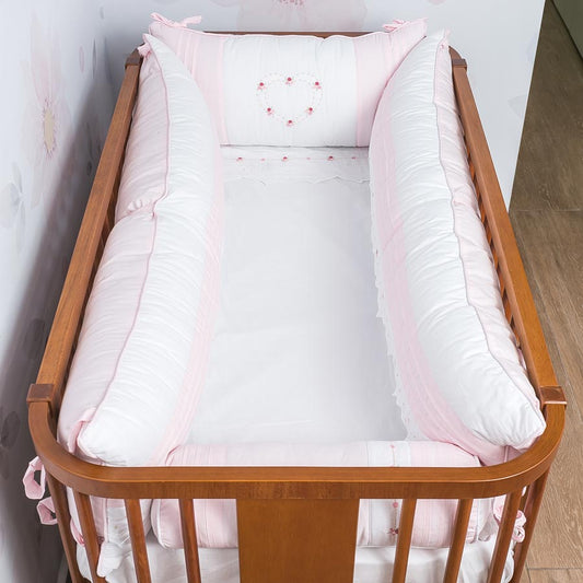 Kit Berço Florença Rosa - 7 peças