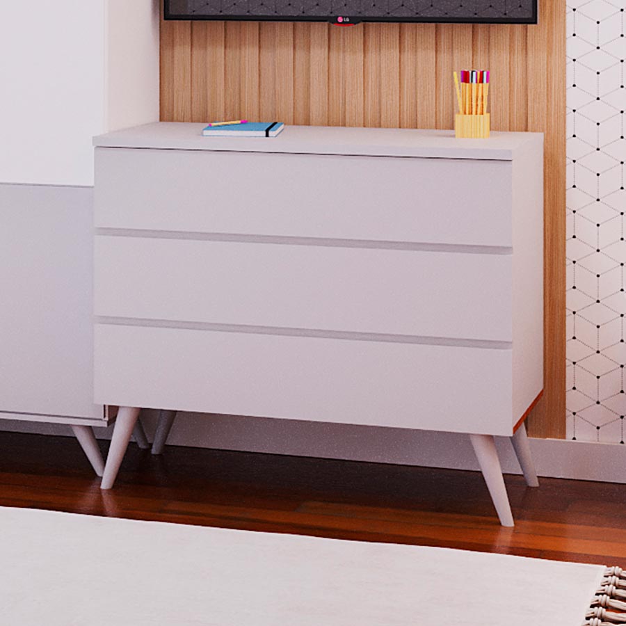 Cômoda de Bebê Viena Cinza Harbor