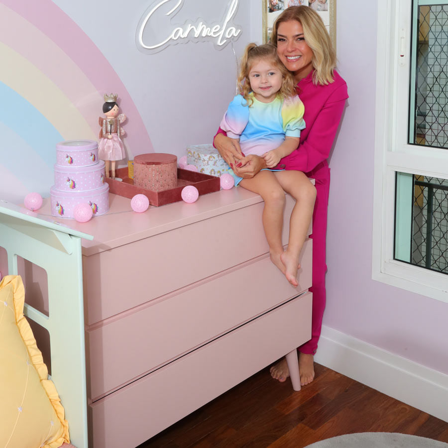 Cômoda de Bebê Viena Rosa Claro