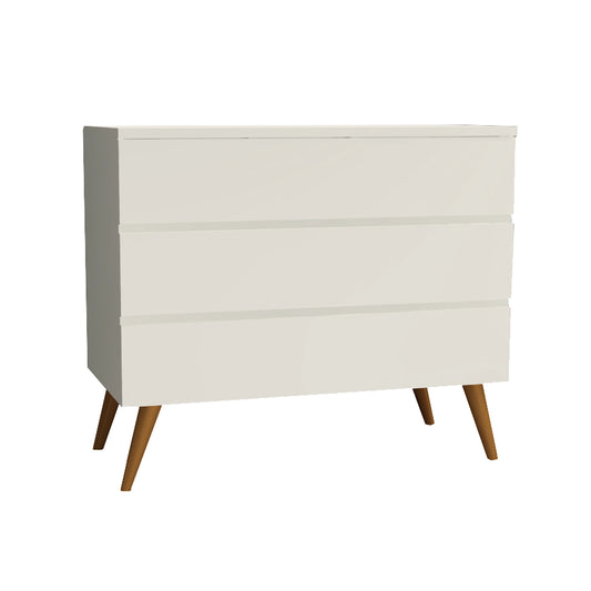 Cômoda de Bebê Viena Greige com Pé Mel