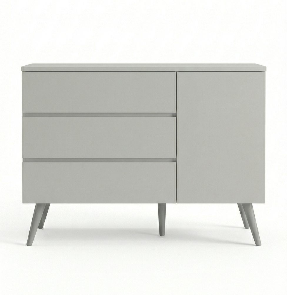 Cômoda de Bebê Viena com Porta Cinza Harbor