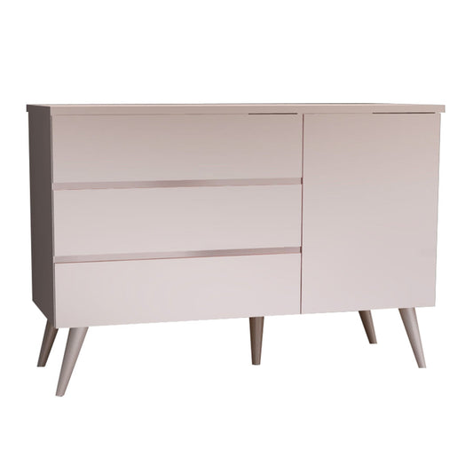 Cômoda de Bebê Viena com Porta Rosa Claro