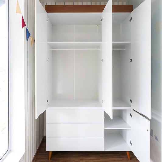 Guarda Roupa Infantil Viena Branco e Mel