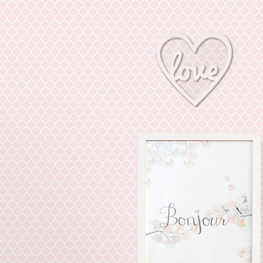 Papel de Parede Infantil Mini Arabesco Rosa Claro