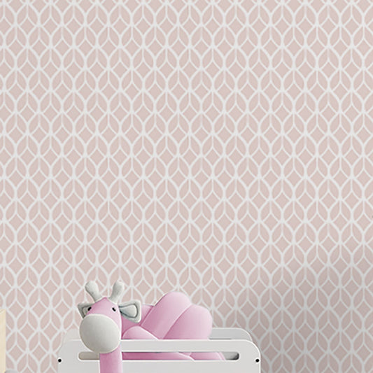 Papel de Parede Folhas Rosa Claro