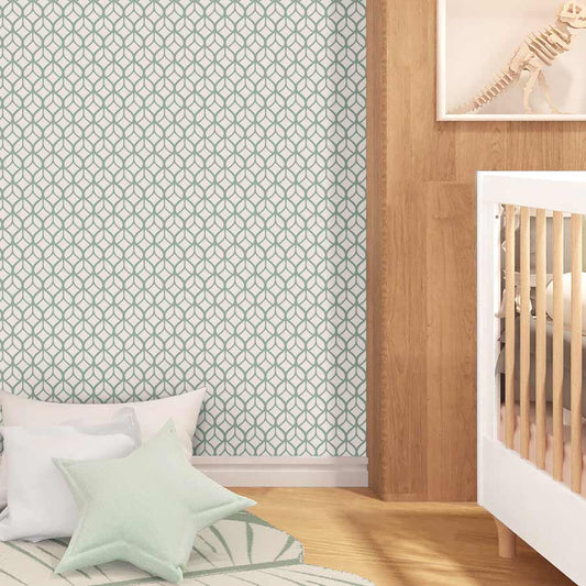 Papel de Parede Infantil Folhas Invertido Malva