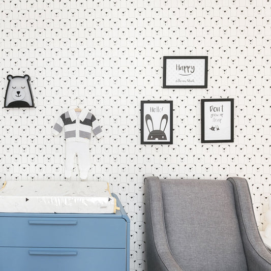 Papel de Parede Infantil Montanha de Urso Preto