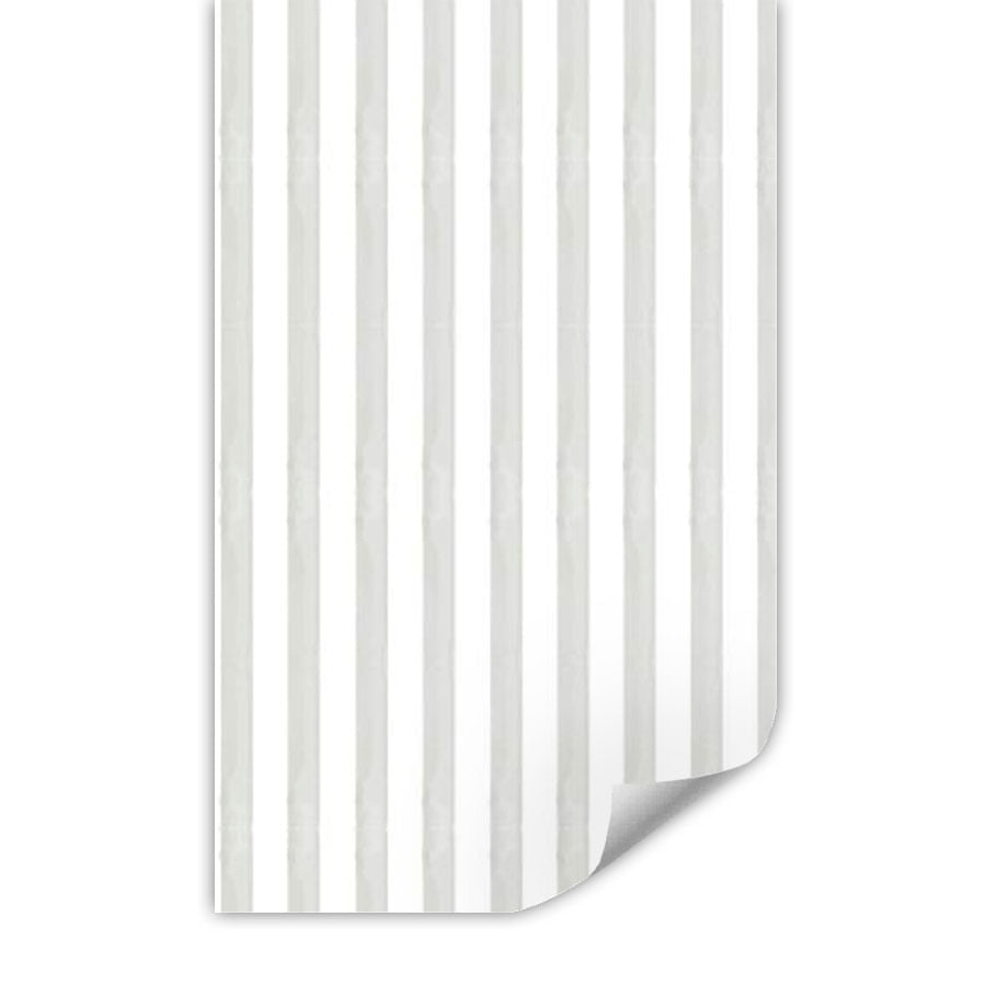 Papel de Parede Infantil Listra Média Aquarela Cinza