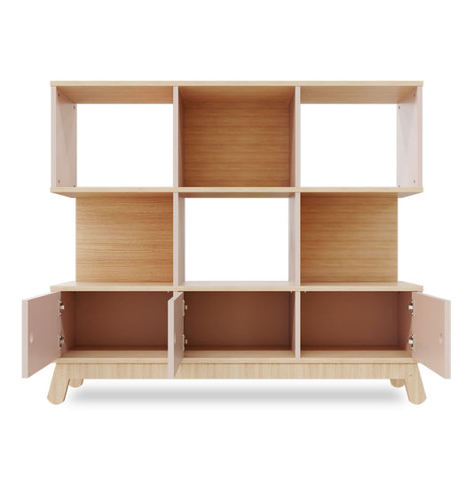 Estante Papaya Rosa Old e Carvalho