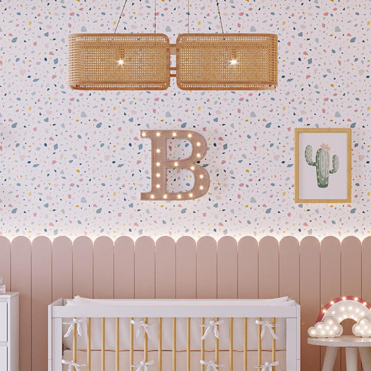 Papel de Parede Infantil Granilite Rosa