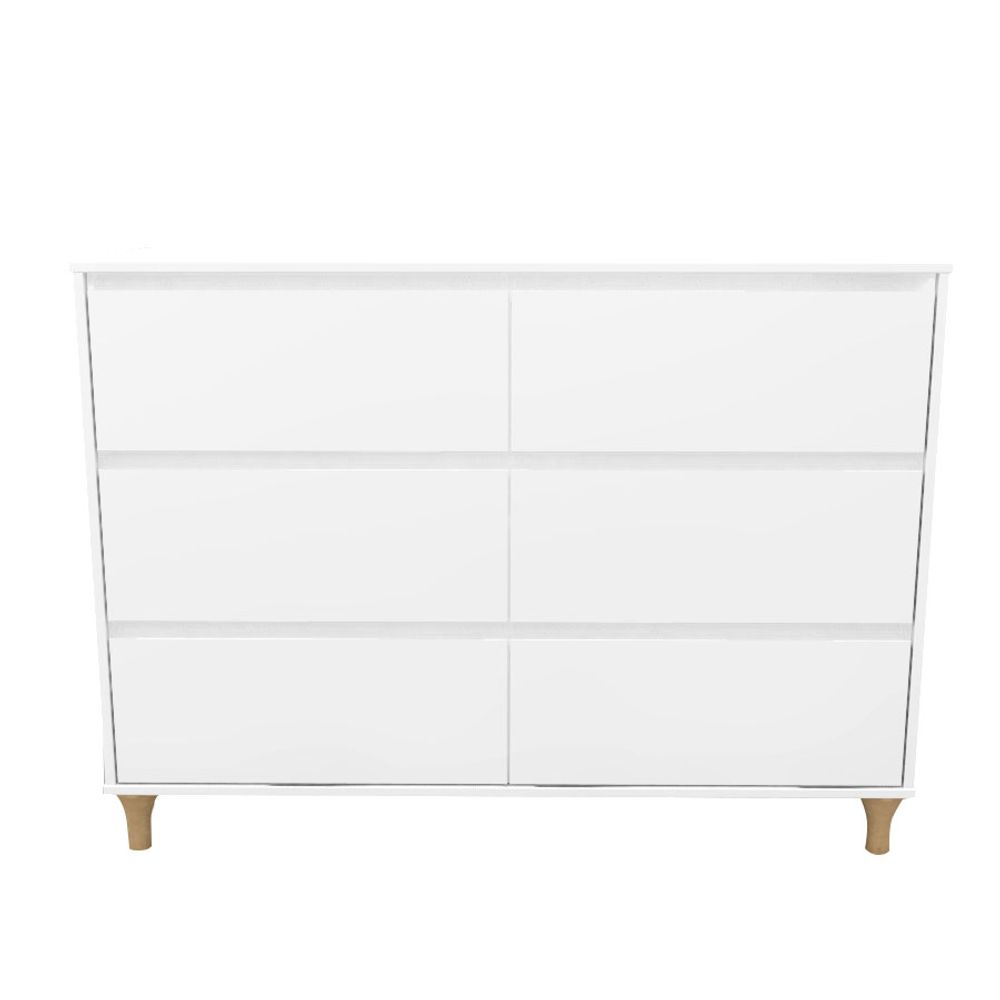 Cômoda de Bebê Haus Branco com Carvalho