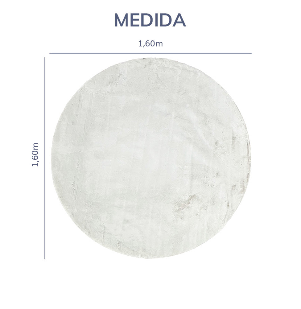 Tapete Dream Redondo Off White - 1,60m