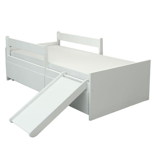 Cama Up 2 em 1 com 2 Gavetas Slim e Escorregador - Branco