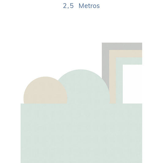Papel de Parede Infantil Geométrico Círculos e Retângulos - Mural