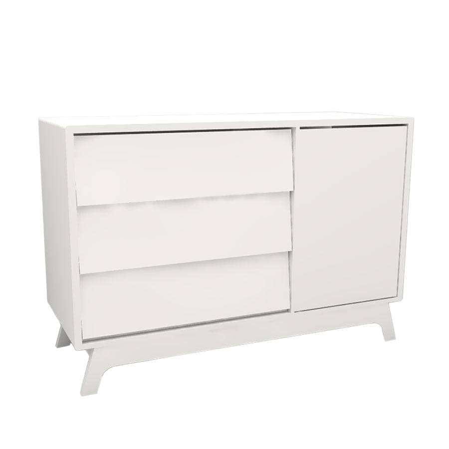 Cômoda de Bebê Raika Com Porta Branco