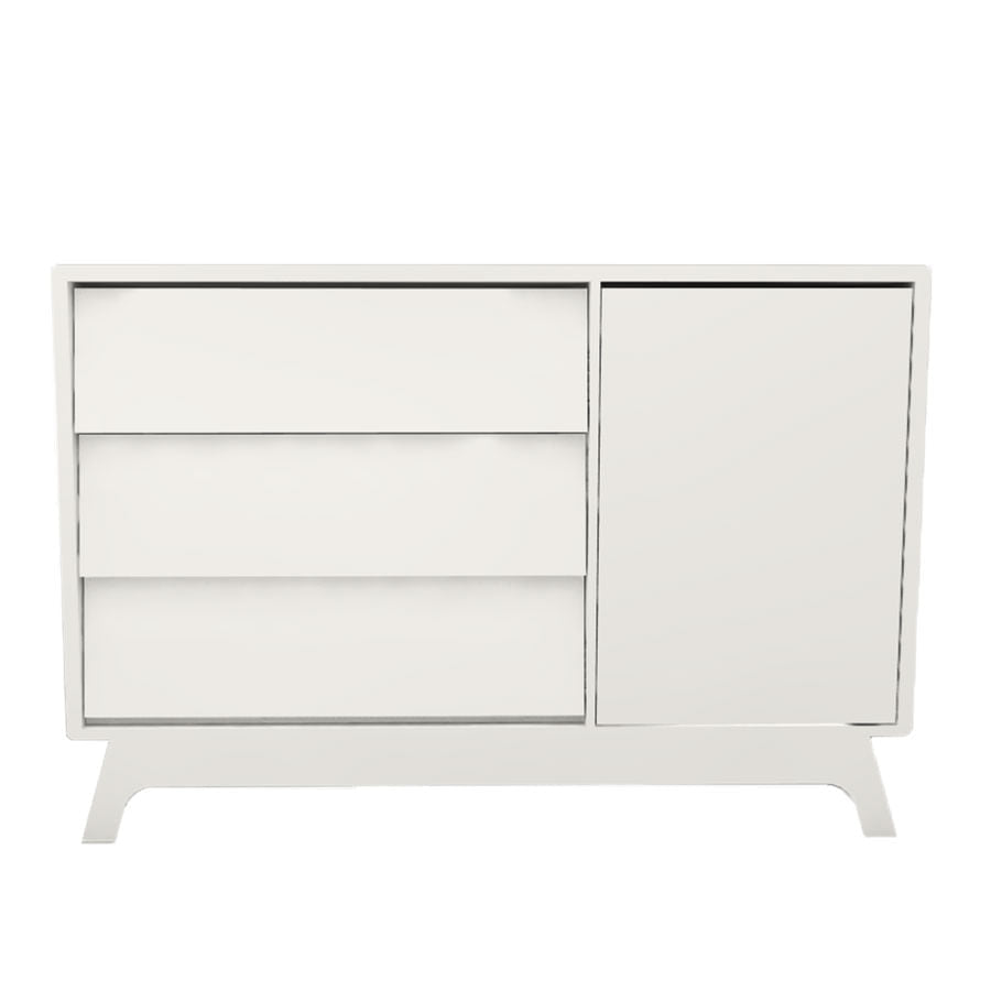 Cômoda de Bebê Raika Com Porta Branco