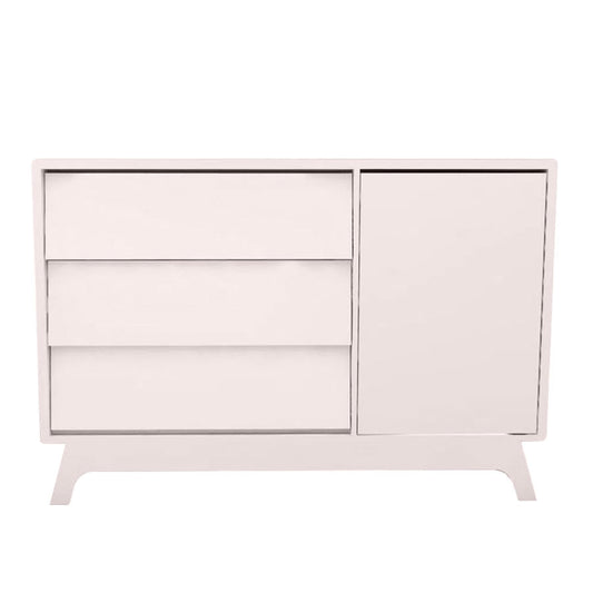 Cômoda de Bebê Raika com Porta Rosa Claro