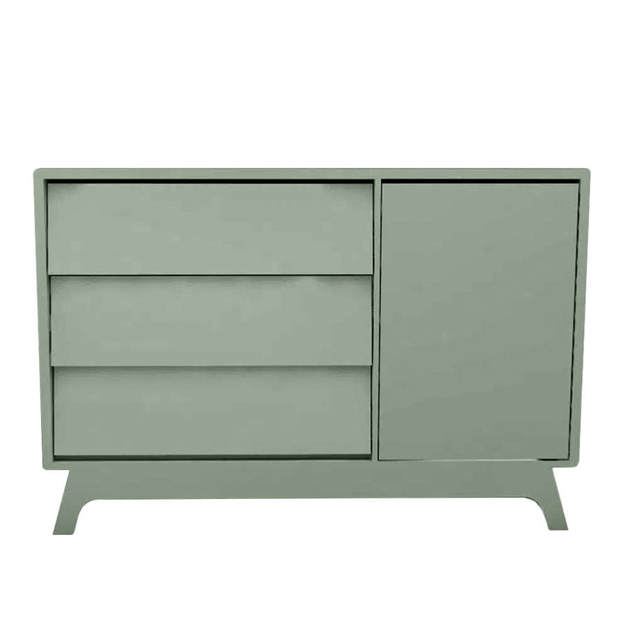 Cômoda de Bebê Raika com Porta Verde Jardim