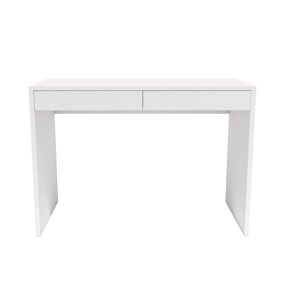 Escrivaninha Up Branca 2 Gavetas Brancas