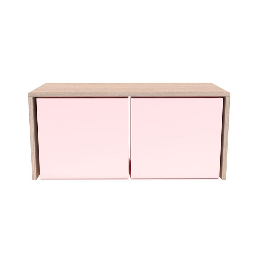 Mesa Infantil Up Carvalho com Caixa Rosa