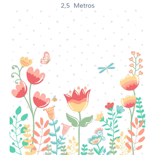 Papel de Parede Infantil Jardim da Lorena - Mural