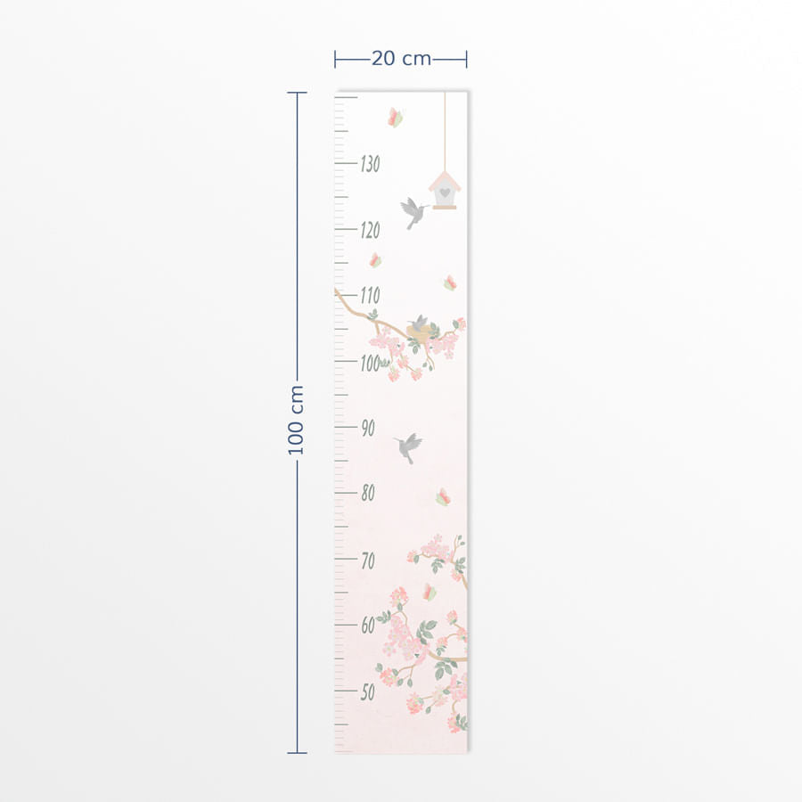 Régua de Crescimento Adesivo Floral LIV
