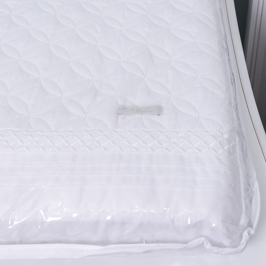 Kit Berço Atenas com Trança - 4 Peças Branco