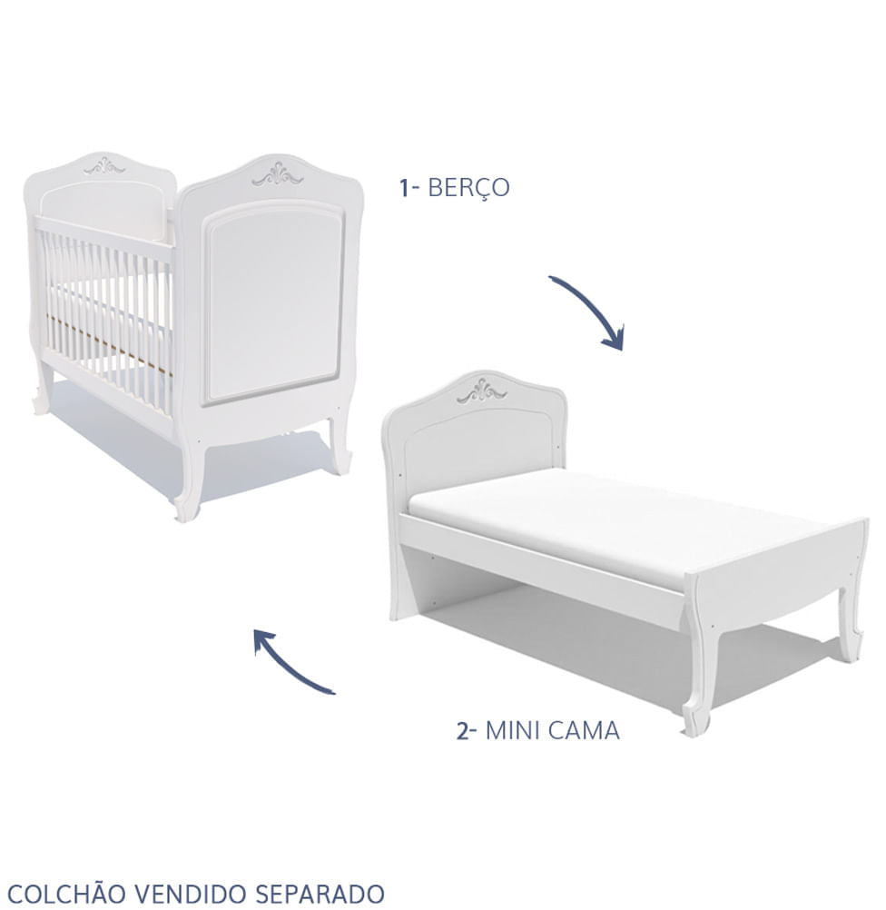 Berço Nóbile Branco Provençal