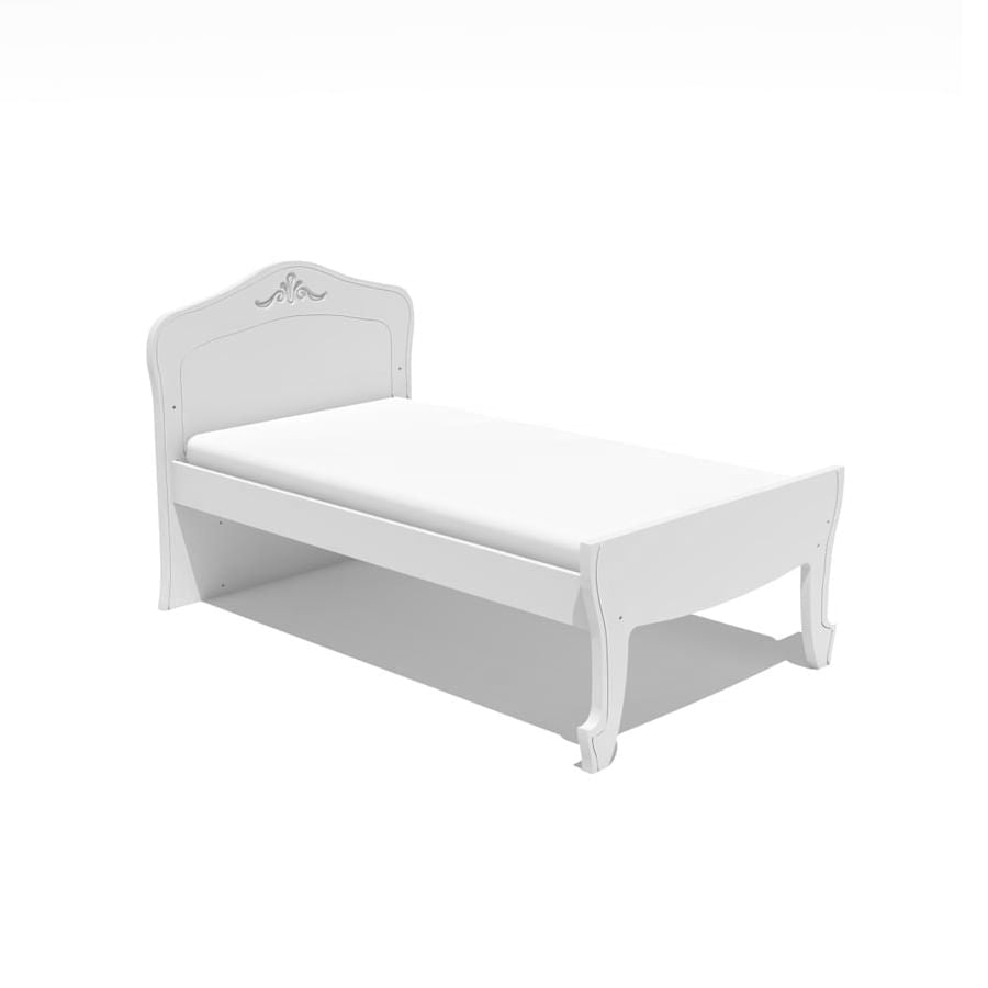 Berço Nóbile Branco Provençal com Capitonê Bege