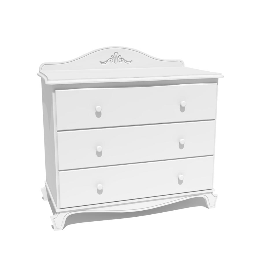 Cômoda Nóbile Branco Provençal 3 Gavetas