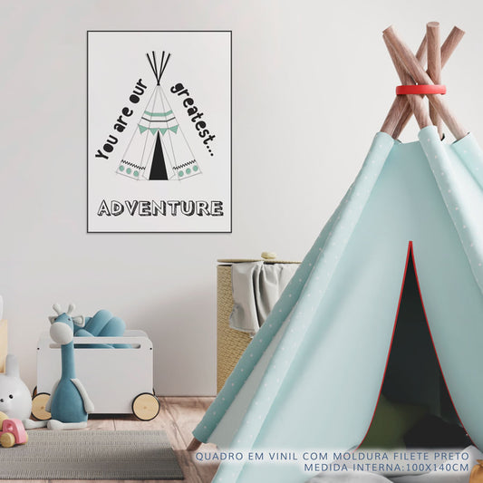 Quadro Infantil Tenda My Adventure Verde