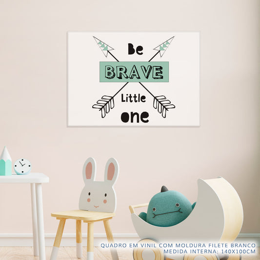 Quadro Infantil Setas Be Brave Verde