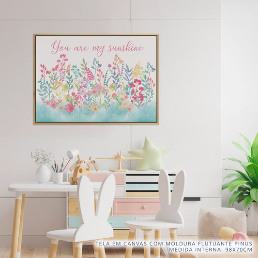 Quadro Infantil Tropical You Are My Sunshine Tifany