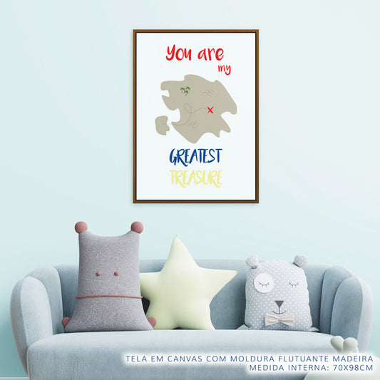 Quadro Infantil You Are My Greatest Treasure Vermelho