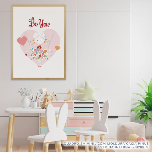 Quadro Infantil Lolla Be You Vermelho