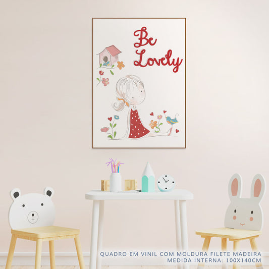 Quadro Infantil Lolla Be Lovely Vermelho