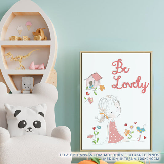 Quadro Infantil Lolla Be Lovely Rosa