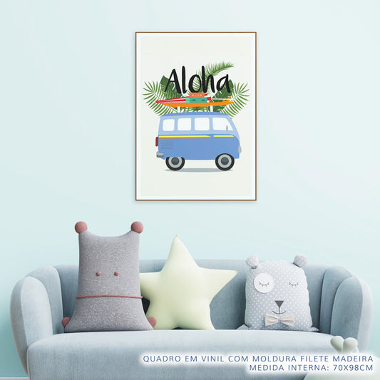 Quadro Infantil Aloha Laranja