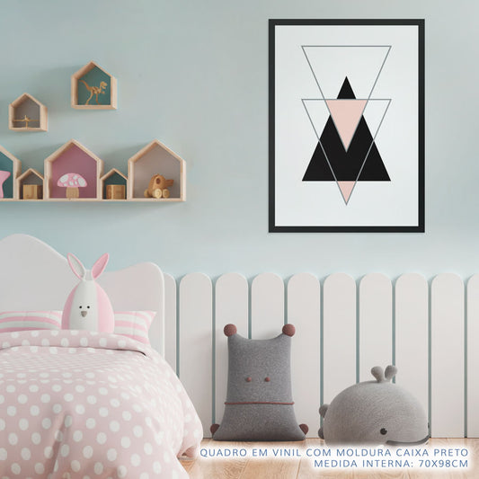 Quadro Infantil Triângulo Rose