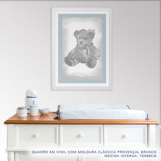 Quadro Infantil Urso Classic Azul