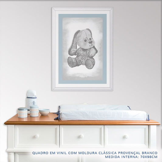 Quadro Infantil Cachorro Classic Azul