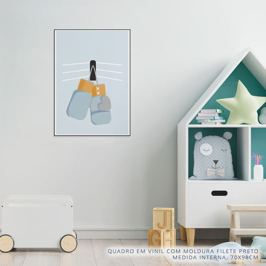 Quadro Infantil Luva de Box Azul
