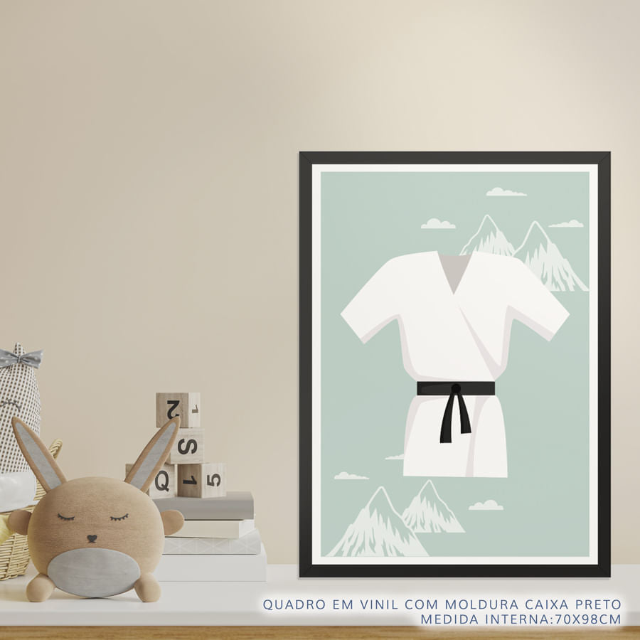 Quadro Infantil Kimono Malva