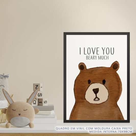 Quadro Infantil Urso Marrom