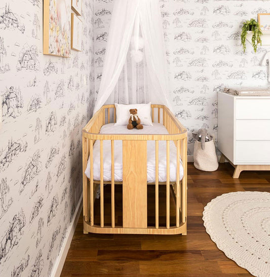 Berço Raika 3 em 1 - Madeira Clara