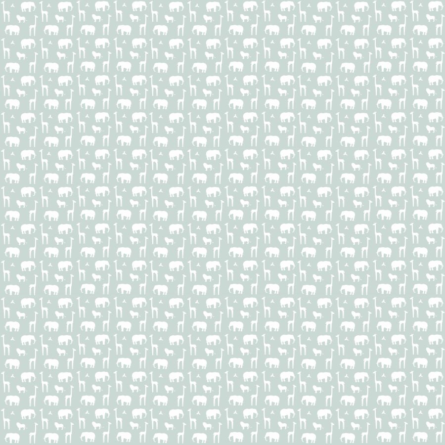 Papel de Parede Infantil Silhueta Safari