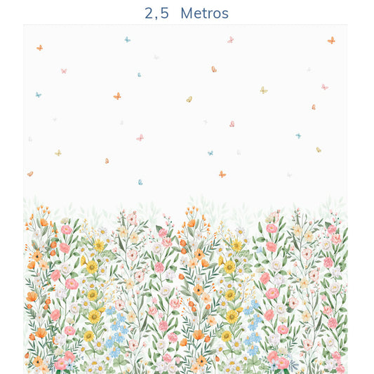 Papel de Parede Infantil Flores do Campo - Mural