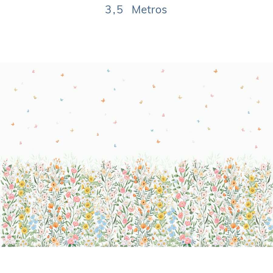 Papel de Parede Infantil Flores do Campo - Mural