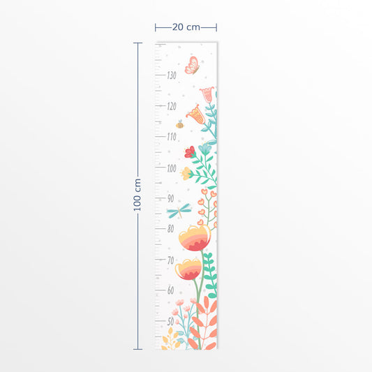 Régua de Crescimento Floral Moderno Colors
